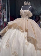 Luxury Quinceanera Dress Applique Corset Ball Gowns Prom Sweet 16 Dresses