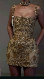 Luxury Sheath Square Neck Gold Short Prom Grade Homecoming Dress Gold Cocktail Dresses
