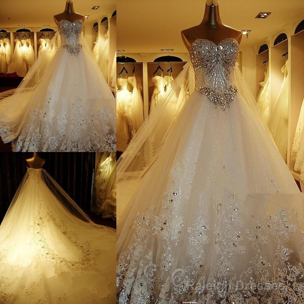 Luxury Wedding Dress Long Train, Dresses For Wedding, Bridal Gown ,Bride Dress, Dresses For Brides Secondary image