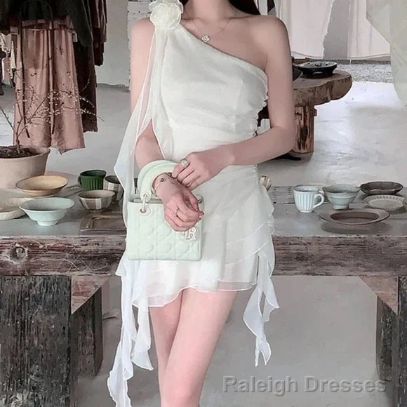 Dress Short Front Long Back Asymmetrical Chiffon Dresses Secondary image