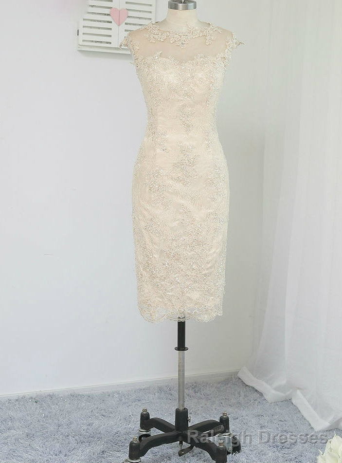 Marvelous Champagne Mother Of The Bride Dresses Sheath Appliques Main image
