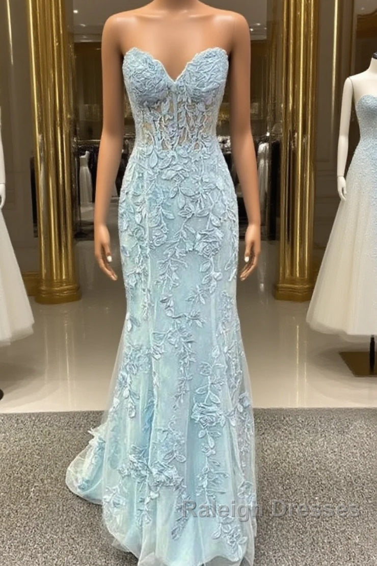 Mermaid Bay Blue Lace Corset Dress Main image