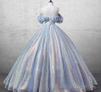 Mermaid Blue Bridal Gowns Fairy Prom Dress Dress