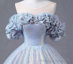 Mermaid Blue Bridal Gowns Fairy Prom Dress Dress