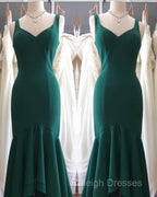 Mermaid Emerald Green Asymmetrical Dress