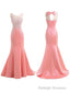 Mermaid Gorgeous Scoop Sleeveless Satin Beading Bridesmaid Dresses