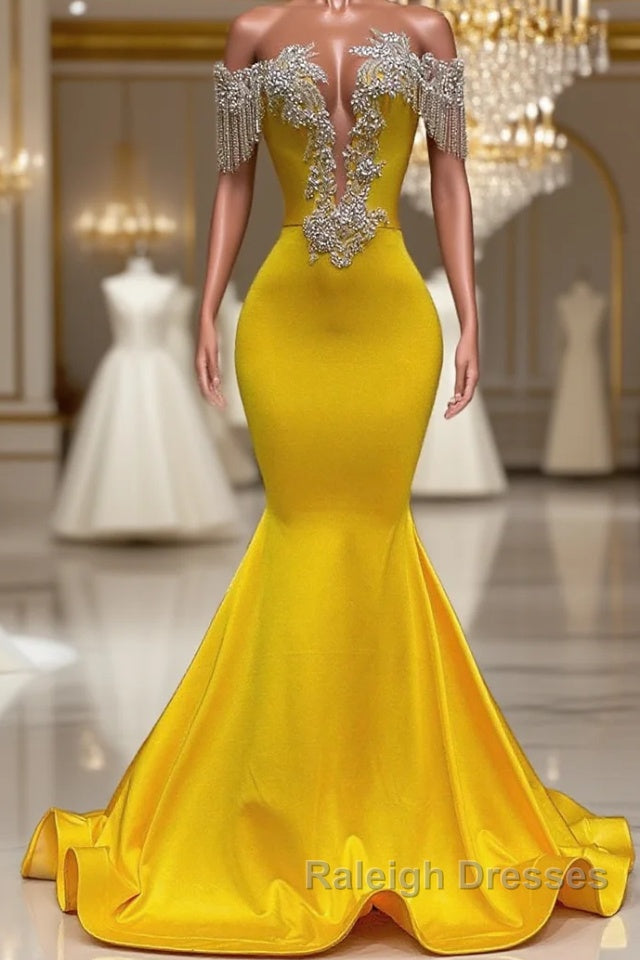 Mermaid Jewel Beading Applique Floor-length Sleeveless Open Back Prom Dress Main image