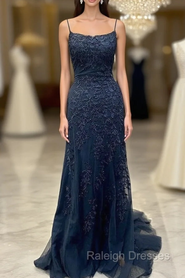 Mermaid Lace Appliques Long Prom Dress Long Formal Dress Party Dress Prom Dress Main image