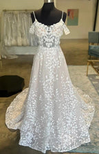 Mermaid Lace/Tulle  A-Line Wedding Dress With Open Back