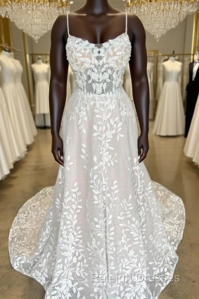 Mermaid Lace/Tulle  A-Line Wedding Dress With Open Back