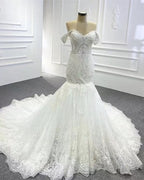 Mermaid Lace Wedding Off The Shoulder Bridal Gowns