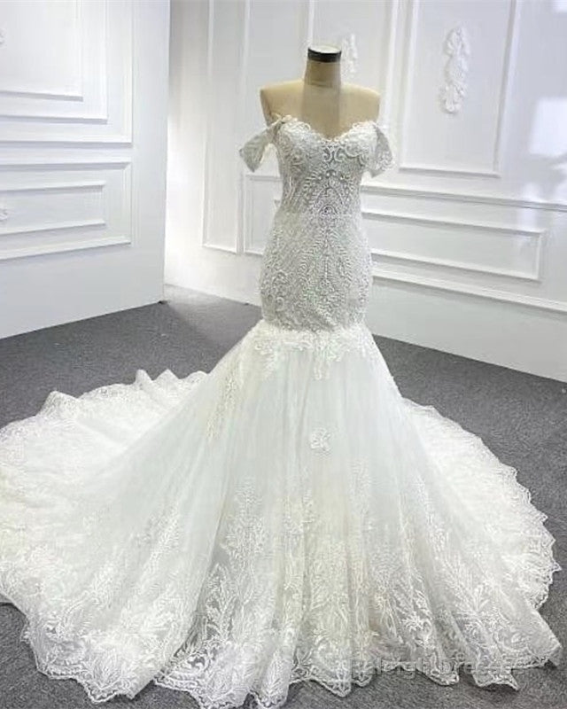 Mermaid Lace Wedding Off The Shoulder Bridal Gowns