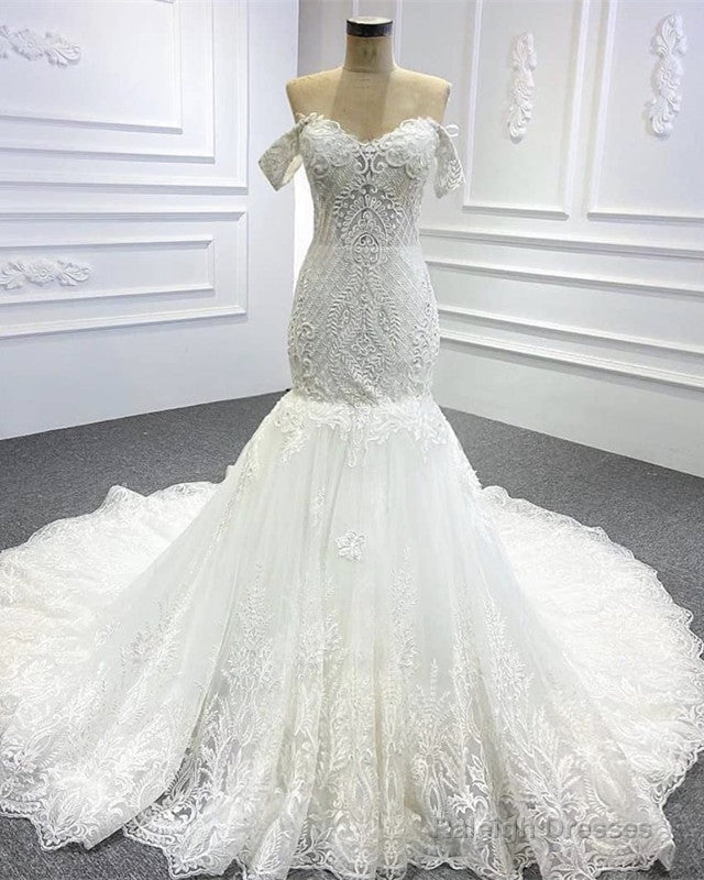 Mermaid Lace Wedding Off The Shoulder Bridal Gown