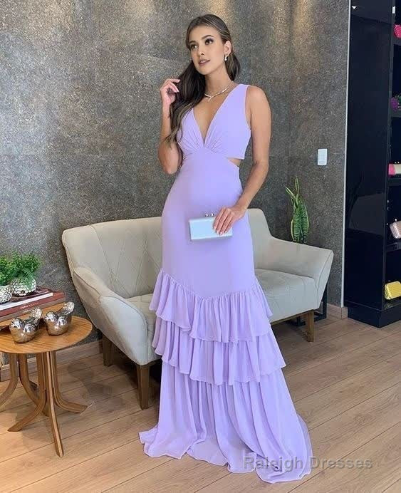 Mermaid Lilac Long Prom Dress 22th Birthday Outfits Main image