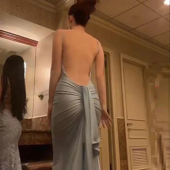 Mermaid Long Prom Dress New Arrival Sexy Backless Evening Dress Secondary image