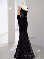 Mermaid Long Prom Dress New Arrival Sexy Black Slit Evening Dress