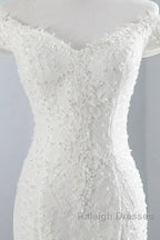 Mermaid Off-The-Shoulder Bride Gown Long Wedding Gown With Lace