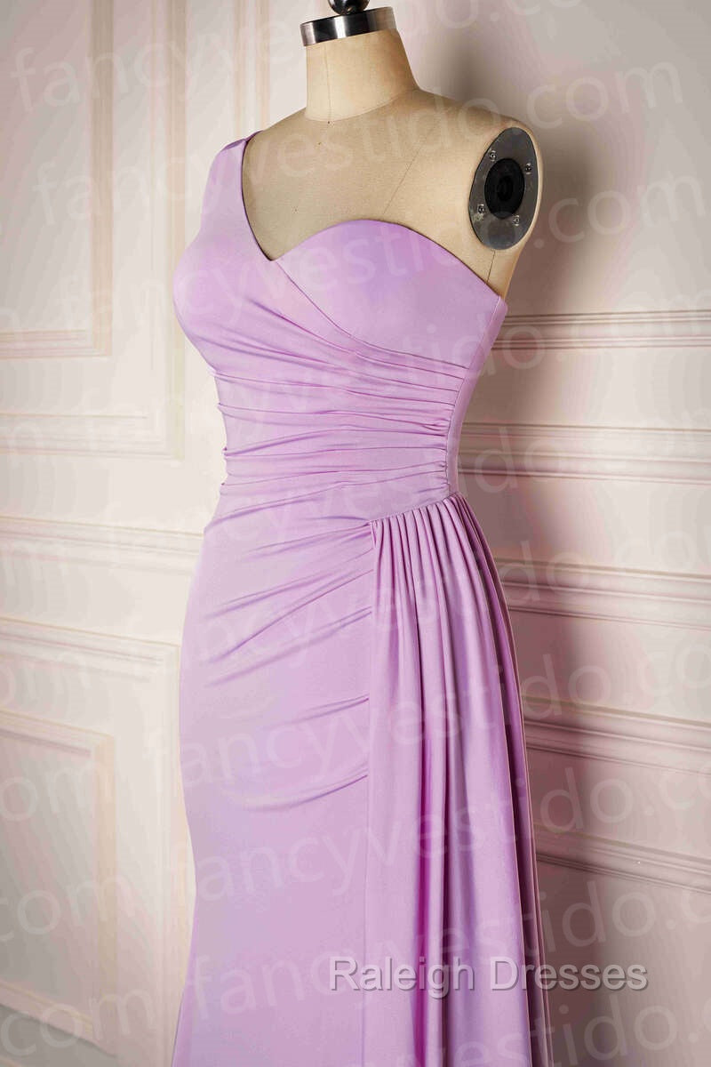 Mermaid One Shoulder Long Bridesmaid Dress