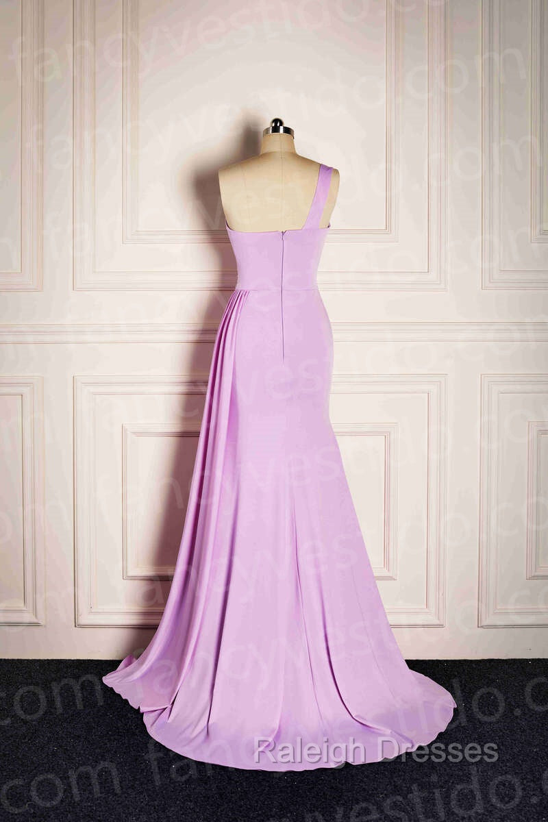 Mermaid One Shoulder Long Bridesmaid Dress