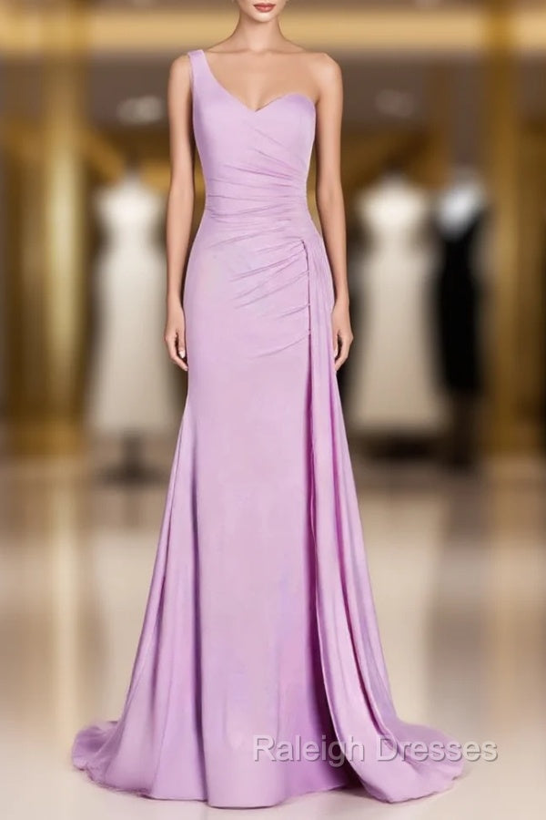 Mermaid One Shoulder Long Bridesmaid Dress Main image