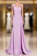 Mermaid One Shoulder Long Bridesmaid Dress