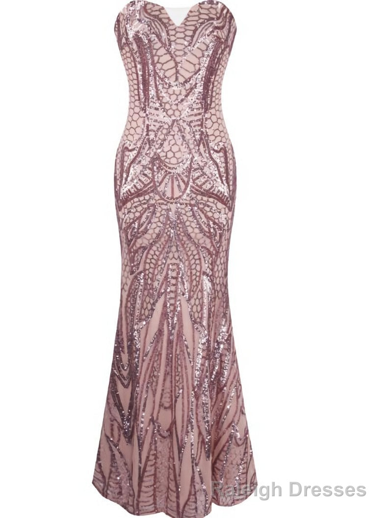 Mermaid Pink Sweetheart Sequins Prom Dress Main image