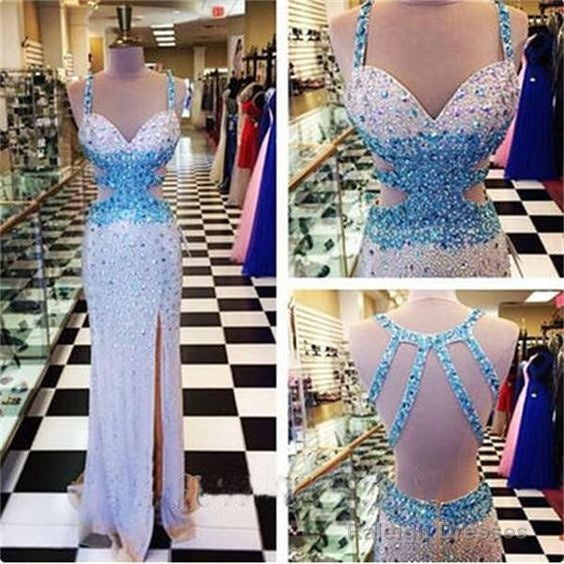 Mermaid Prom Dresses,Prom Dress,Slit Prom Dress