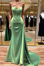 Mermaid Sage Corset Slit Dress