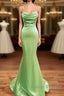 Mermaid Sage Green Spandex Dresses Cowl Neck