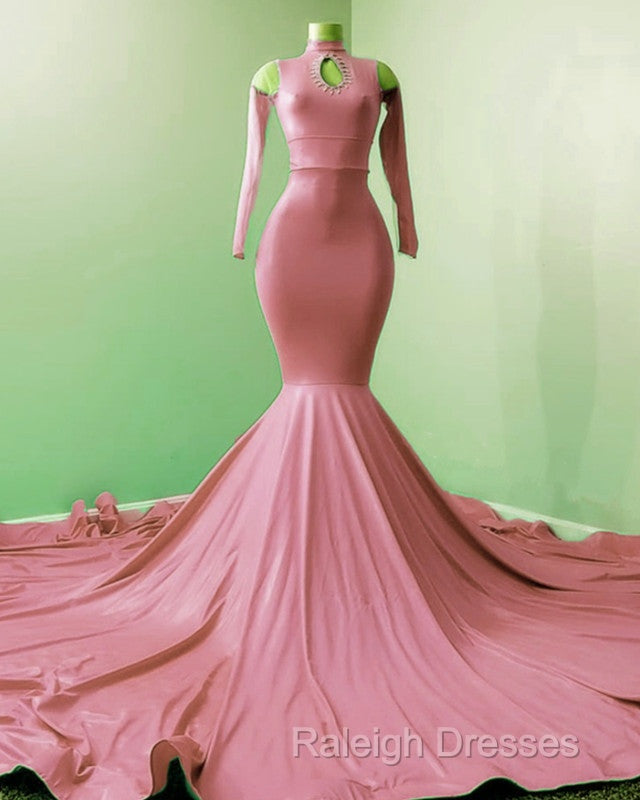 Mermaid Satin Cold Shoulder Prom Dress Secondary image