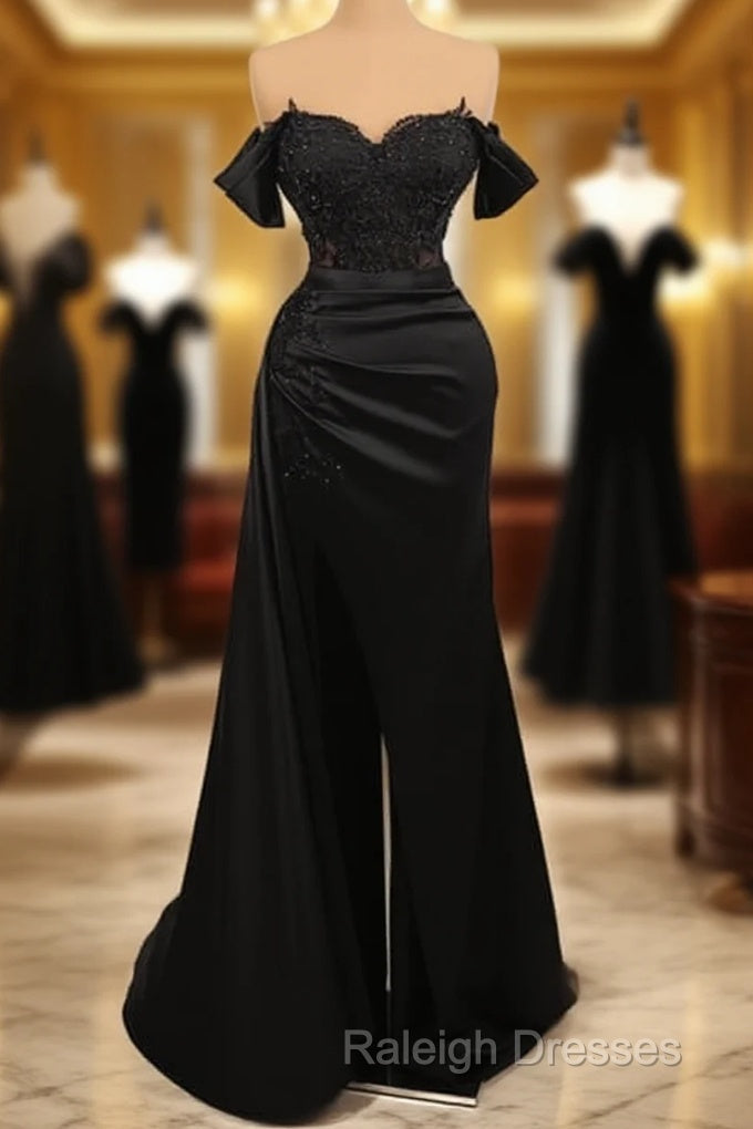 Mermaid Satin Split Dress With Lace Corset Main image