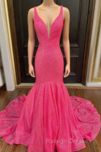 Mermaid Sequins Prom Dresses Long Prom Dresses
