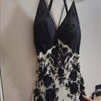 Mermaid Spaghetti Strap Chiffon Applique Prom Dress Long Temperament Prom Dress