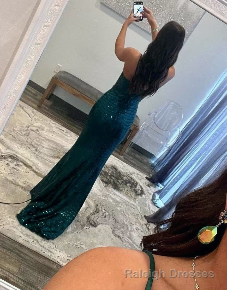 Mermaid Spaghetti Straps Sequin Prom Dress
