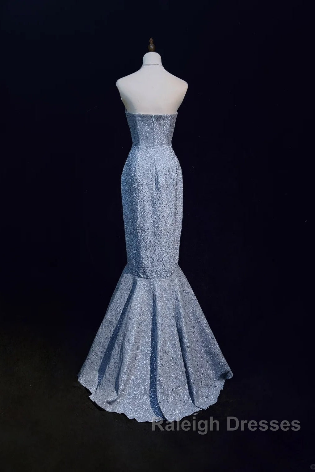 Mermaid Strapless Sequined Long Prom Dress Elegant Formal Evening Dress