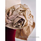 Mermaid Strapless Wine Red Long Prom Dress