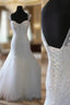 Mermaid Straps Beading Court Train Tulle Wedding Dress