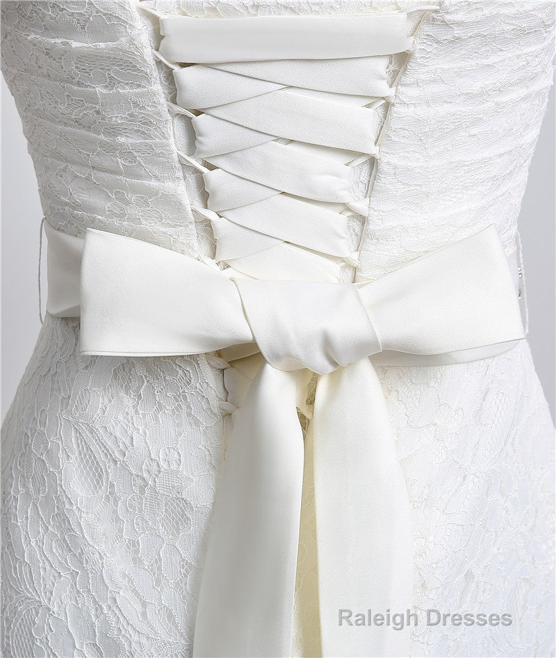 Mermaid Sweetheart Lace Rhinestone Long Wedding Dresses