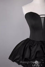 Mermaid Sweetheart Long Black Sequin Prom Dresses