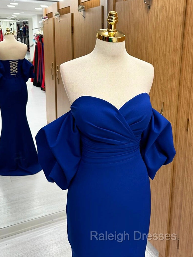 Mermaid Sweetheart Neck Satin Royal Blue Long Prom Dress Secondary image