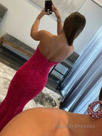 Mermaid Sweetheart Neck Sequins Homecoming Dresses