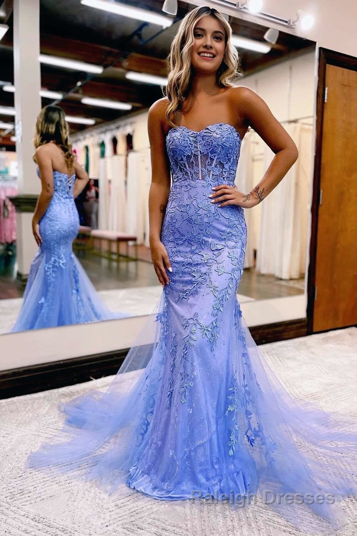 Mermaid Sweetheart Tulle Lace Prom Dress Secondary image