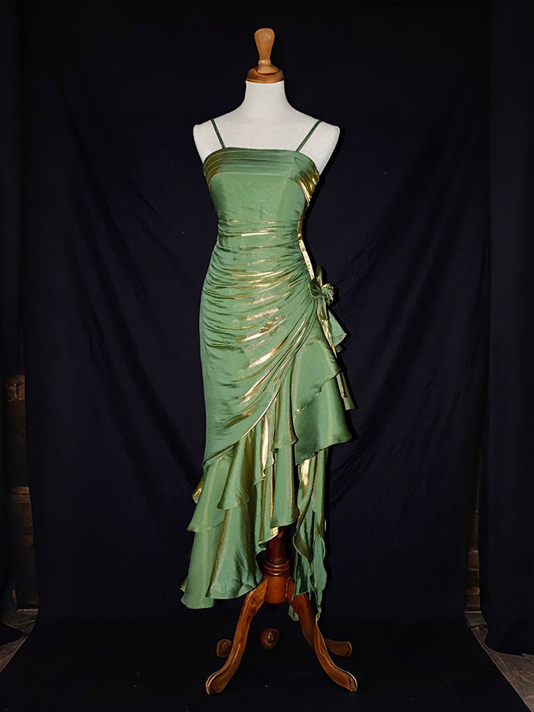 Mermaid Tea Length Vintage Fairy Style Formal Prom Dress