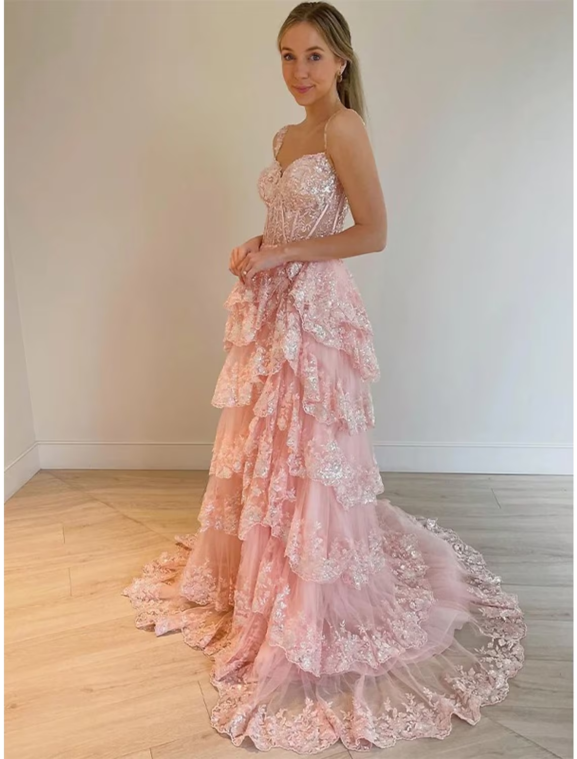 Mermaid / Trumpet Prom Dress Corsets Dresses Prom Court Train Sleeveless Off Shoulder Tulle With Sequin Slit