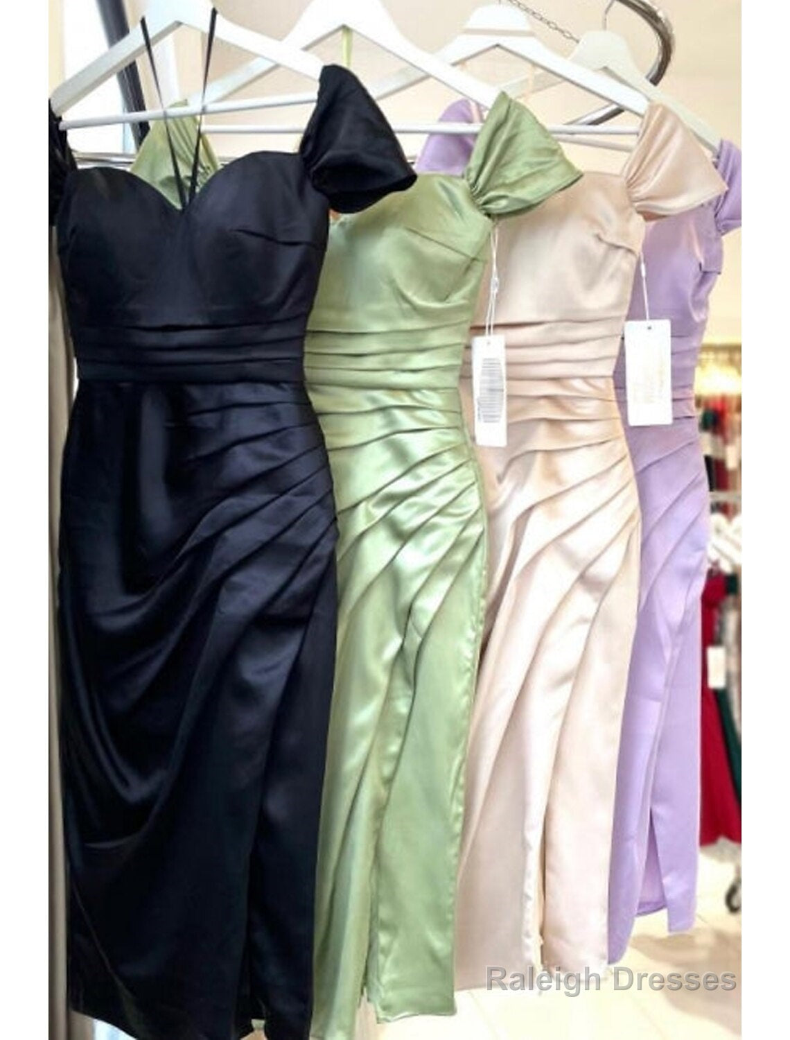 Mermaid / Trumpet Prom Dress Minimalist Dresses Cocktail Prom Tea Length Sleeveless Sweetheart Charmeuse Backless With Pleats Ruched