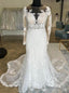 Mermaid Tulle/Lace Wedding Dresses With Long Sleeves