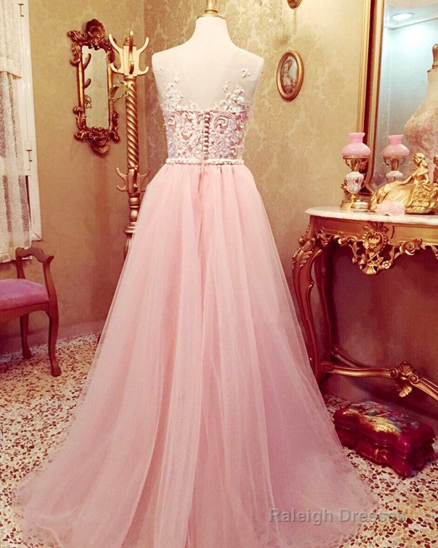 Mermaid V Neck Prom Dresses Removable Train Lace Embroidery Secondary image