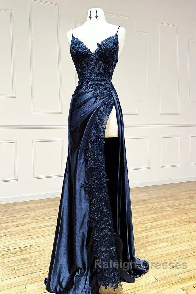 Mermaid V Neck Satin Lace Burgundy Long Prom Dresses Burgundy Long Prom Dresses