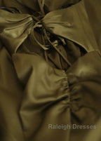 Mermaid V-Neck Satin Long Prom Dress Elegant Spaghetti Strap Formal Dress