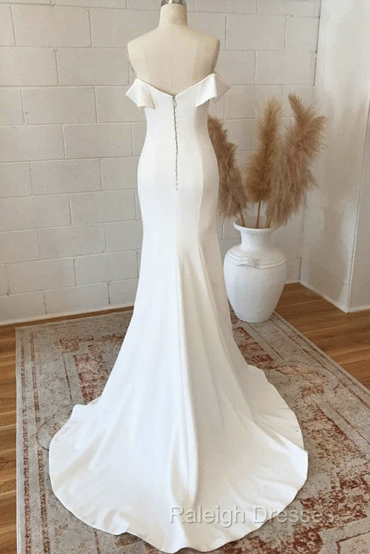 Mermaid Wedding Dress Satin Off Shoulder Secondary image